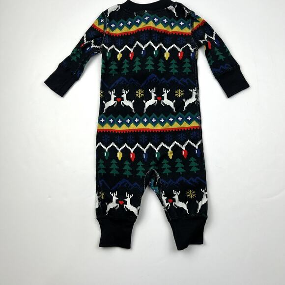 Hanna Andersson Organic Holiday Print Zip Up Sleeper Pajamas - Picture 6 of 6